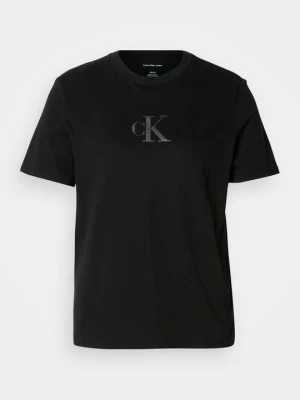 T-shirt z nadrukiem Calvin Klein Jeans czarny