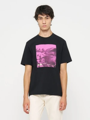 T-shirt z nadrukiem Calvin Klein Jeans czarny