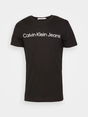T-shirt z nadrukiem Calvin Klein Jeans czarny