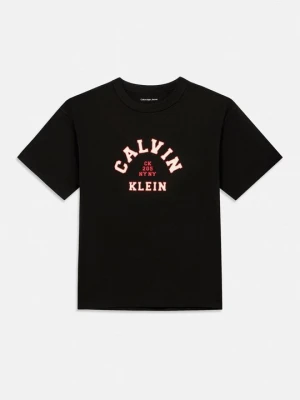 T-shirt z nadrukiem Calvin Klein Jeans czarny