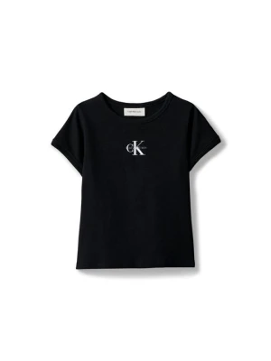 T-shirt z nadrukiem Calvin Klein Jeans czarny