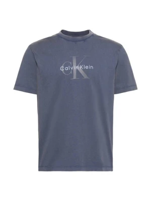 T-shirt z nadrukiem Calvin Klein Jeans czerwony