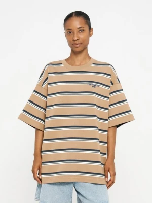 T-shirt z nadrukiem Carhartt WIP brązowy
