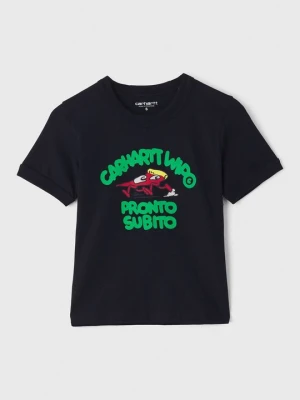 T-shirt z nadrukiem Carhartt WIP czarny