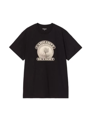 T-shirt z nadrukiem Carhartt WIP czarny