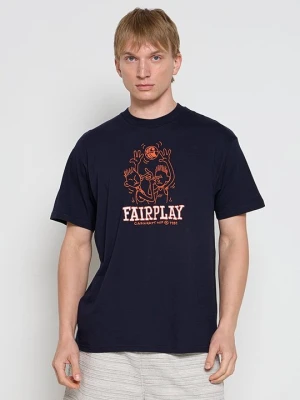 T-shirt z nadrukiem Carhartt WIP granatowy