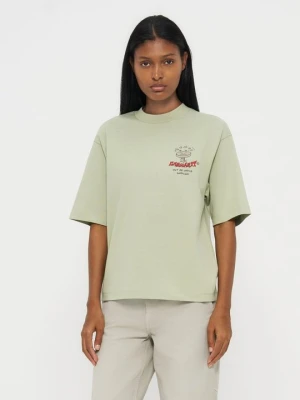 T-shirt z nadrukiem Carhartt WIP oliwkowy