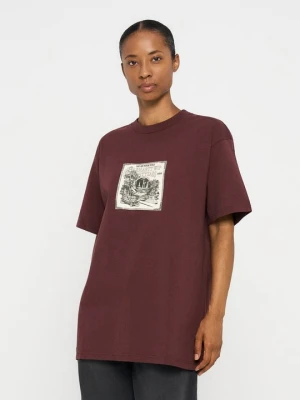 T-shirt z nadrukiem Carhartt WIP srebrny