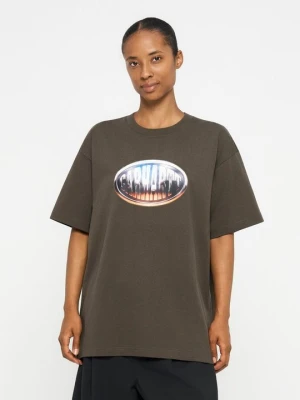 T-shirt z nadrukiem Carhartt WIP zielony