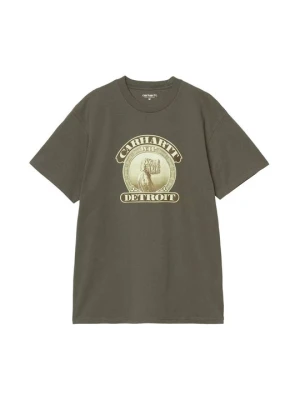 T-shirt z nadrukiem Carhartt WIP zielony