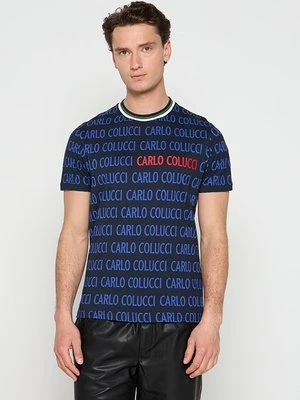 T-shirt z nadrukiem carlo colucci