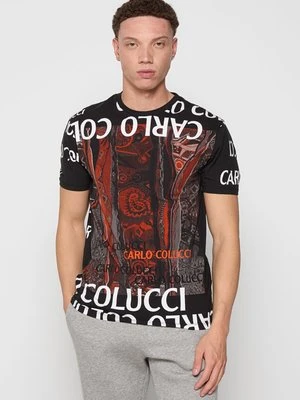 T-shirt z nadrukiem carlo colucci