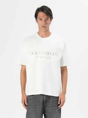 T-shirt z nadrukiem carlo colucci