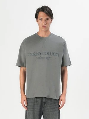 T-shirt z nadrukiem carlo colucci