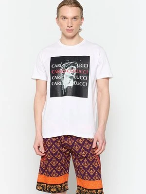 T-shirt z nadrukiem carlo colucci