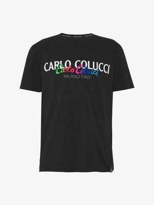 T-shirt z nadrukiem carlo colucci