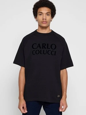 T-shirt z nadrukiem carlo colucci