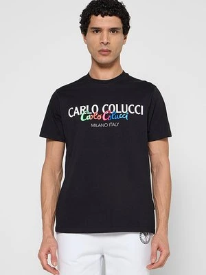 T-shirt z nadrukiem carlo colucci