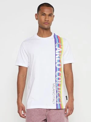 T-shirt z nadrukiem carlo colucci