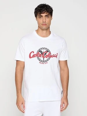 T-shirt z nadrukiem carlo colucci