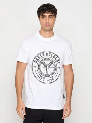 T-shirt z nadrukiem carlo colucci