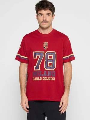 T-shirt z nadrukiem carlo colucci