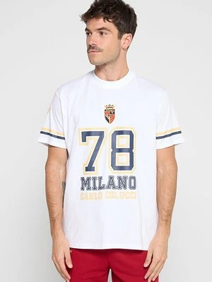 T-shirt z nadrukiem carlo colucci