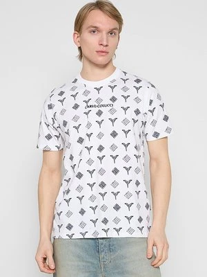 T-shirt z nadrukiem Carlo Colucci biały