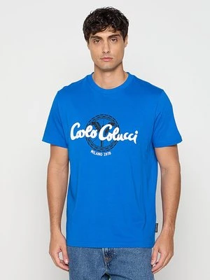 T-shirt z nadrukiem carlo colucci
