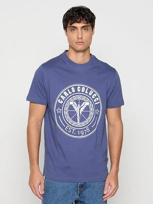 T-shirt z nadrukiem carlo colucci