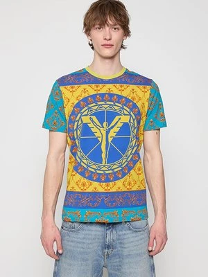 T-shirt z nadrukiem Carlo Colucci petrol