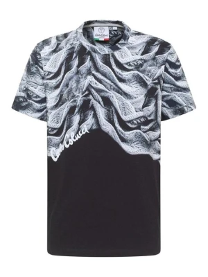 T-shirt z nadrukiem Carlo Colucci czarny