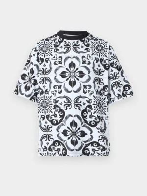 T-shirt z nadrukiem Carlo Colucci czarny