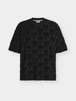 T-shirt z nadrukiem Carlo Colucci czarny