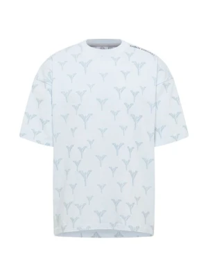 T-shirt z nadrukiem Carlo Colucci jasnoniebieski