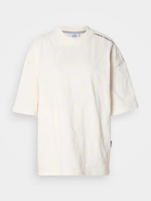 T-shirt z nadrukiem Carlo Colucci mleczny