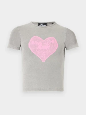 T-shirt z nadrukiem Carne Bollente jasnoszary