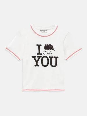 T-shirt z nadrukiem Carne Bollente mleczny