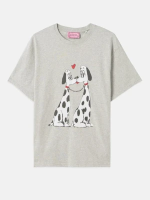 T-shirt z nadrukiem Carne Bollente szary