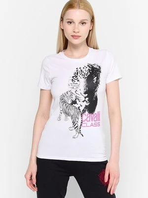 T-shirt z nadrukiem Cavalli Class