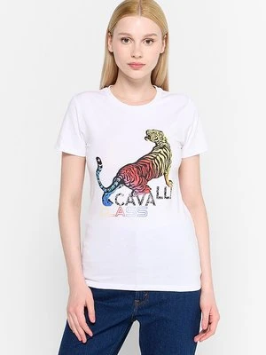 T-shirt z nadrukiem Cavalli Class