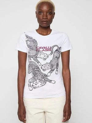 T-shirt z nadrukiem Cavalli Class