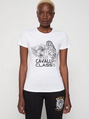 T-shirt z nadrukiem Cavalli Class