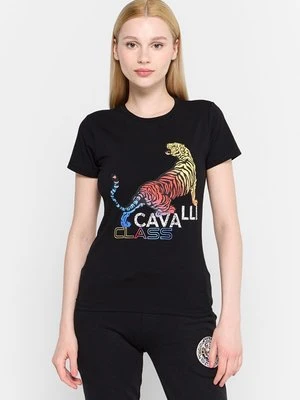 T-shirt z nadrukiem Cavalli Class