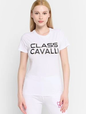 T-shirt z nadrukiem Cavalli Class