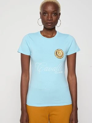 T-shirt z nadrukiem Cavalli Class