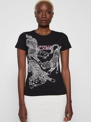 T-shirt z nadrukiem Cavalli Class