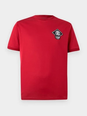 T-shirt z nadrukiem Cavalli UOMO czerwony