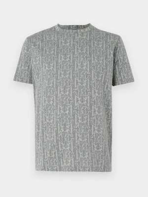 T-shirt z nadrukiem Cavalli UOMO szary