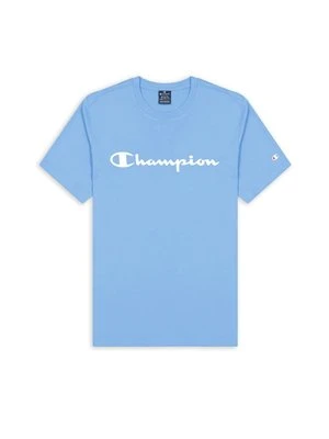 T-shirt z nadrukiem Champion niebieski
